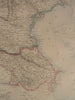 Southern Russia Caucasus c.1863 old vintage detailed large 2 sheet map