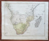 South Africa Cape Colony Madagascar Mozambique 1855 Berghaus map