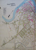 Chicopee Falls Massachusetts Town & City Plan 1912 Richards large detailed map