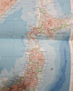 China Korea Sea of Japan Seoul Hwang Hai 1957 large detailed vintage display map