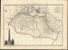Africa Arabia Afrique Egypt Mts. of Moon c1810 scarce antique Lapie map vignette
