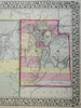 Utah & Nevada county map Carson City Salt Lake City Railroad 1872 Mitchell map