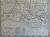 Louisiana New Orleans Baton Rogue Shreveport c. 1880's-90 Cram large map