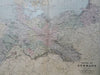 northern German Empire Prussia Saxony 1889-93 Bradley hand color detail map