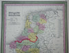 Netherlands Belgium Holland Luxembourg Amsterdam Brussels 1850 Cowperthwait map