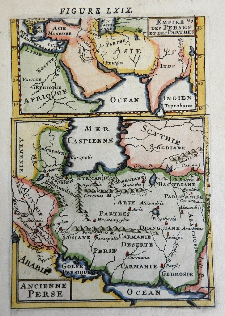 Parthian Empire Persia Ancient World Assyria Scythia 1683 Mallet map