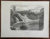 Sutherland Falls Rutland Vermont 1864 Walling scarce lithographed print