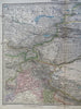 Central Asia Tibet China Gobi Desert Northern India 1899 Habenicht detailed map