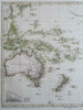 Australia & Polynesia New Zealand Hawaii Tahiti 1855 Stulpnagel detailed map