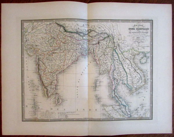 India Siam southeast Asia Vietnam Siam Anam 1837 beautiful Andriveau Goujon map
