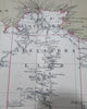 Australia early exploration routes 1875 Flemming scarce folio antique German map