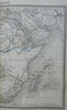 Africa Continent Guinea Congo Egypt Nubia c.1850 Tardieu fine large engraved map