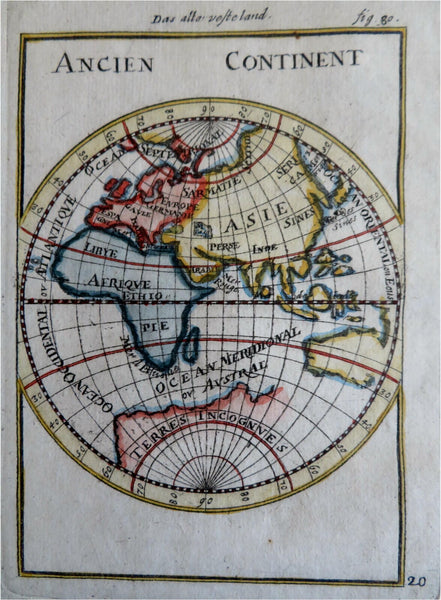 Ancient World Europe Africa Asia Middle East India Arabia 1685 Mallet print