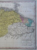 Colombia Guyana Suriname French Guyana 1825 Young engraved map