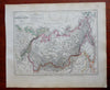 Russian Empire in Asia Siberia Kamchatka Urals 1849 engraved map