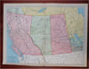 Western Canada British Columbia Alberta Saskatchewan 1907 McNally large map