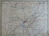 Alabama Huntsville Mobile Birmingham Montgomery c. 1880's-90 Cram large map