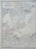 Baltic Sea Scandinavia Russia St. Petersburg 1865 Johnston large folio map