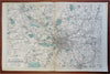 Manchester England United Kingdom 1881 Edward Weller detailed city plan