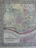 Cincinnati Ohio & Vicinity Covington Newport Ohio River c. 1867-9 Mitchell map