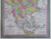 Ottoman Empire Balkans Albania Serbia Bosnia 1850 Cowperthwait Mitchell map