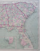 American South Florida Louisiana Alabama Georgia Mississippi 1873 Williams map