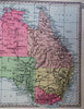 Australia Victoria New South Wales Queensland West Australia 1892 Tunison map