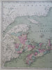 Canadian Maritimes Newfoundland Nova Scotia New Brunswick 1873 Williams map