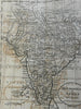 Mughal Empire India Delhi Agra Calcutta 1796 Doolittle early American map