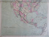 North America United States Mexico Canada Caribbean Sea 1873 William large map
