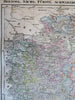 Saxony Schwarzburg Weimar Gotha Erfurt Schmalkalden 1852 Flemming detailed map