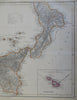 Kingdom of Naples Sicily Calabria Syracuse Malta c. 1856-72 Weller map
