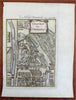 Moscow Detailed City Plan Kremlin Castle Peter the Great's 1719 Mallet map