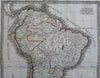 South America Brazil Peru Colombia Venezuela Chile Argentina 1834 Lorrain map