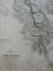 Switzerland Lake Geneva Lake Constance 1837 Goujon large detailed map hand color