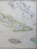 Cuba & Jamaica Caribbean Islands Havana Kingston c. 1856-72 Weller map