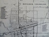 Boulder Colorado City Plan Sightseeing Info c. 1950 tourist map & brochure