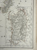 Kingdom of the Two Sicilies Sardinia Malta 1850's Flemming detailed map