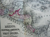 Caribbean Central America Mexico Cuba Bahamas Jamaica 1872 Mitchell map