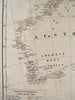 Australia New South Wales showing Colonies 1849 Flemming old antique map
