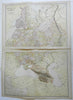 Western Russia Finland Ukraine Estonia Latvia Lithuania 1882 two sheet map