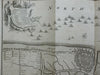 Oostende Belgium battle map c. 1740's city plan Fort St. Philip Sailing Ships