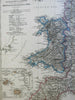 United Kingdom England Scotland Wales 1862 Peterman detailed two sheet map