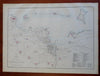 Cherbourg Normandy France Fortifications c. 1856-72 Weller detailed city plan