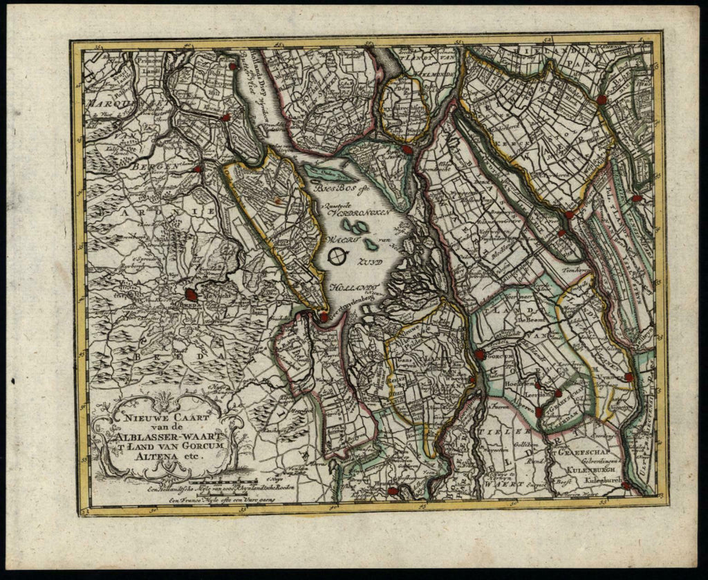 Alblasser-Waart Breda Bloemendael Holland Nederland Netherlands 1750 de Lat map