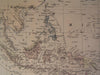Oceania Australia Polynesia Islands 1875 antique Hardesty scarce large color map