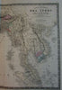 India Hindostan Southeast Asia Annam Siam Thailand c.1840 Brue large map Birmah