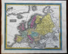 Europe Austria-Hungary Scandinavia Russia France 1832 Williams engraved map