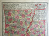 Louisiana Mississippi Arkanasas New Orleans Little Rock Jackson 1885 Tunison map