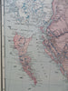 British Columbia Canada Vancouver Island 1912 McNally large  detailed map
